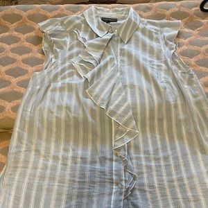 Lane Bryant Ruffle Button Front Top